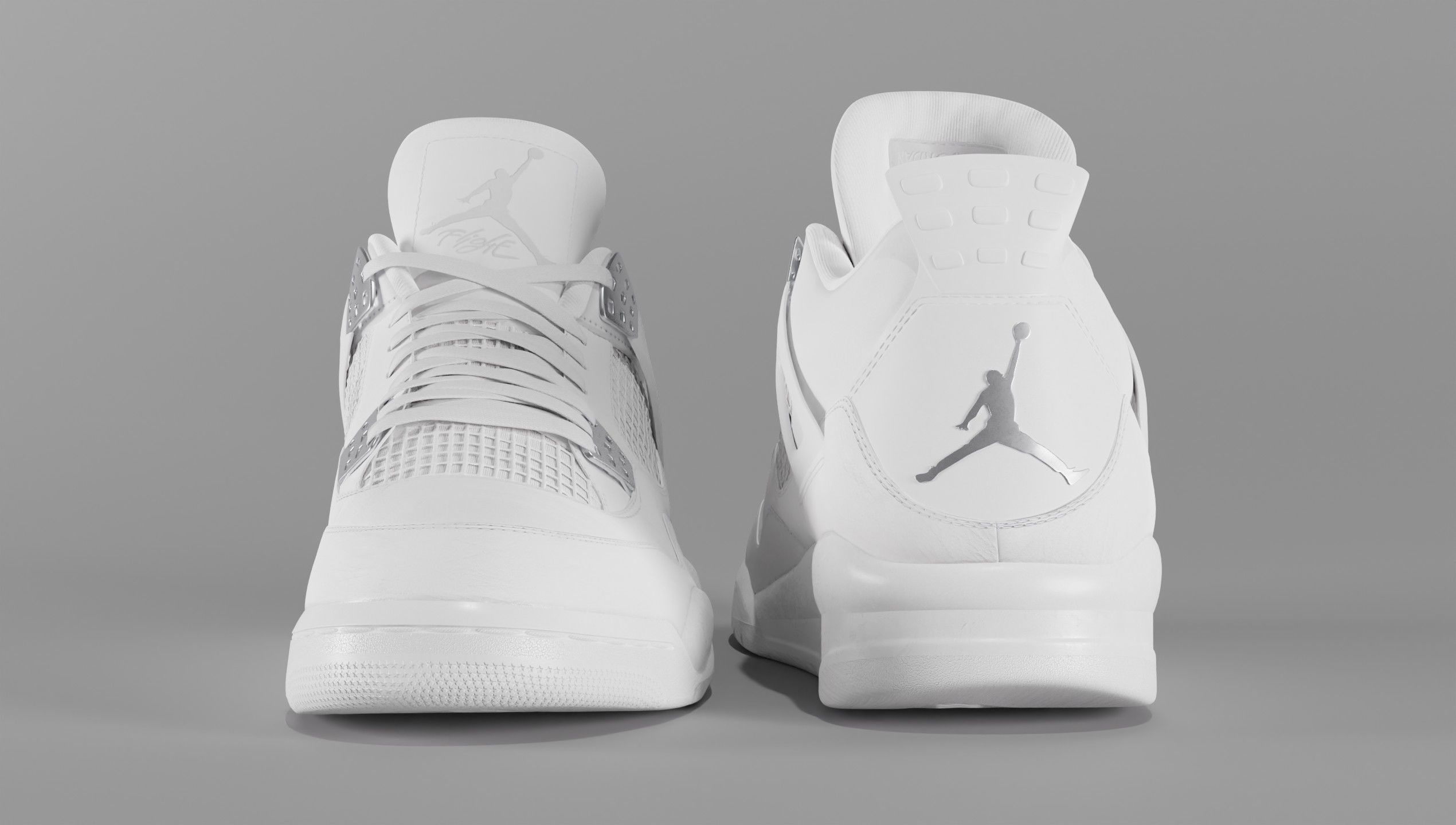 Jordan 4 Pure Money  Low-poly 3D model_17