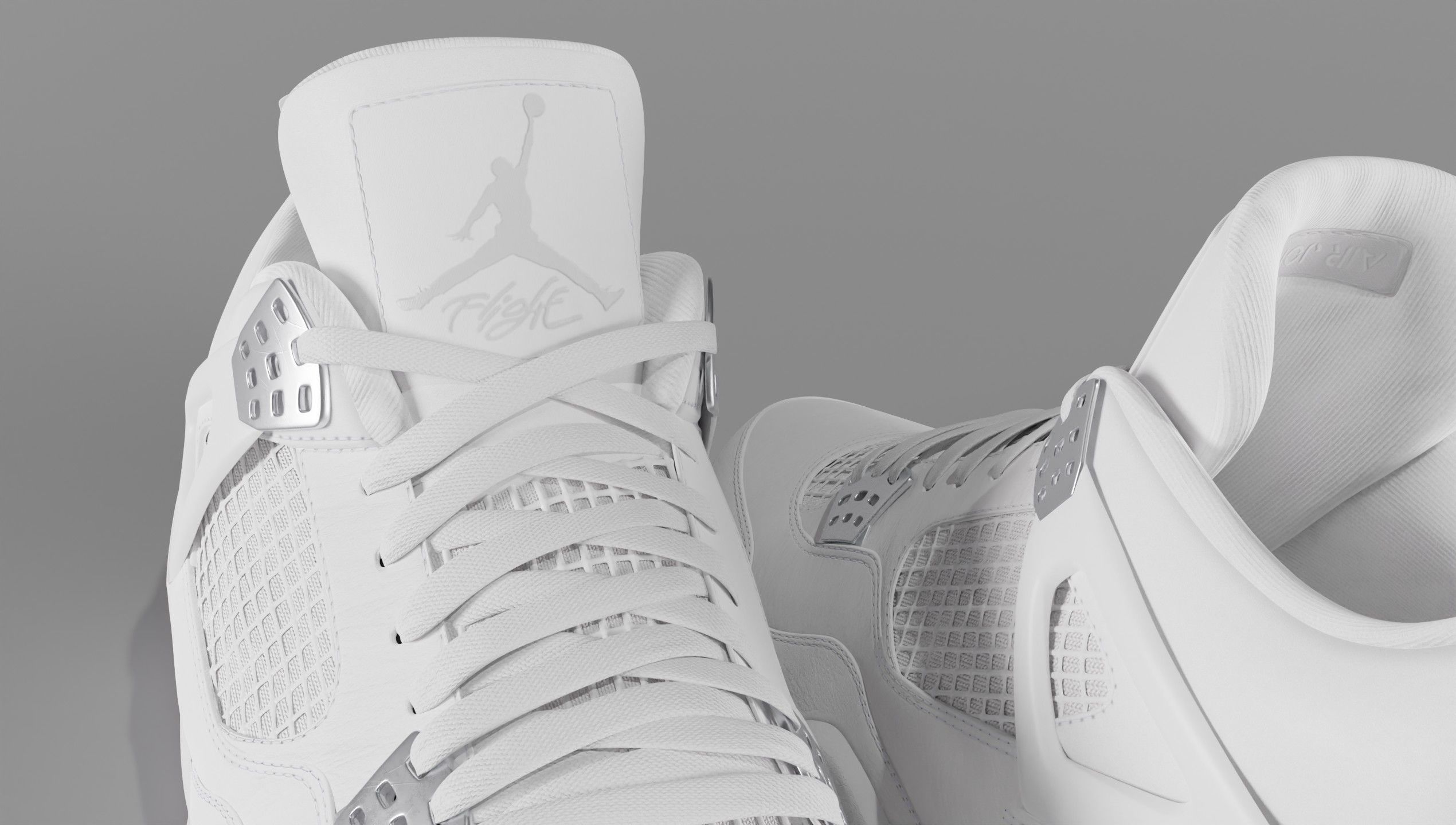 Jordan 4 Pure Money  Low-poly 3D model_32