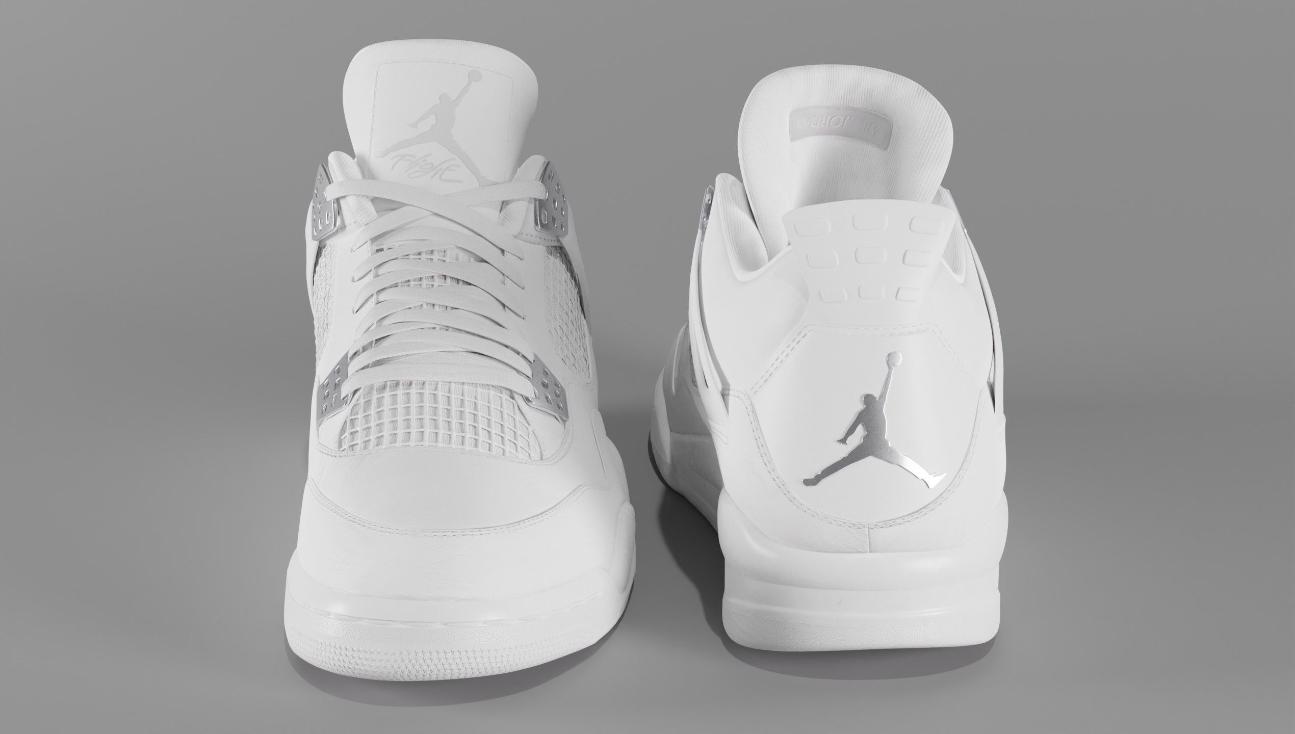 Jordan 4 Pure Money  Low-poly 3D model_34
