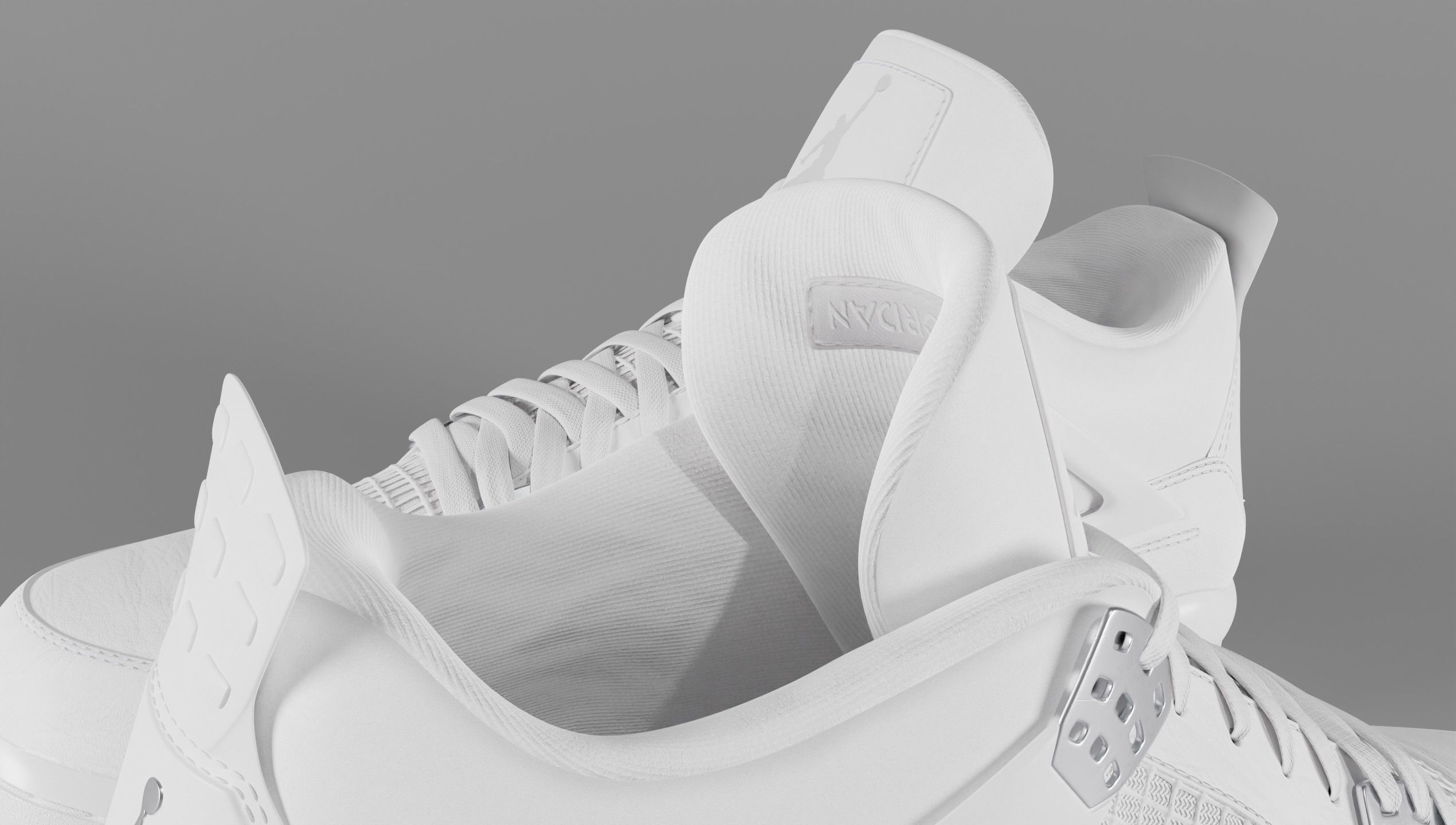 Jordan 4 Pure Money  Low-poly 3D model_25