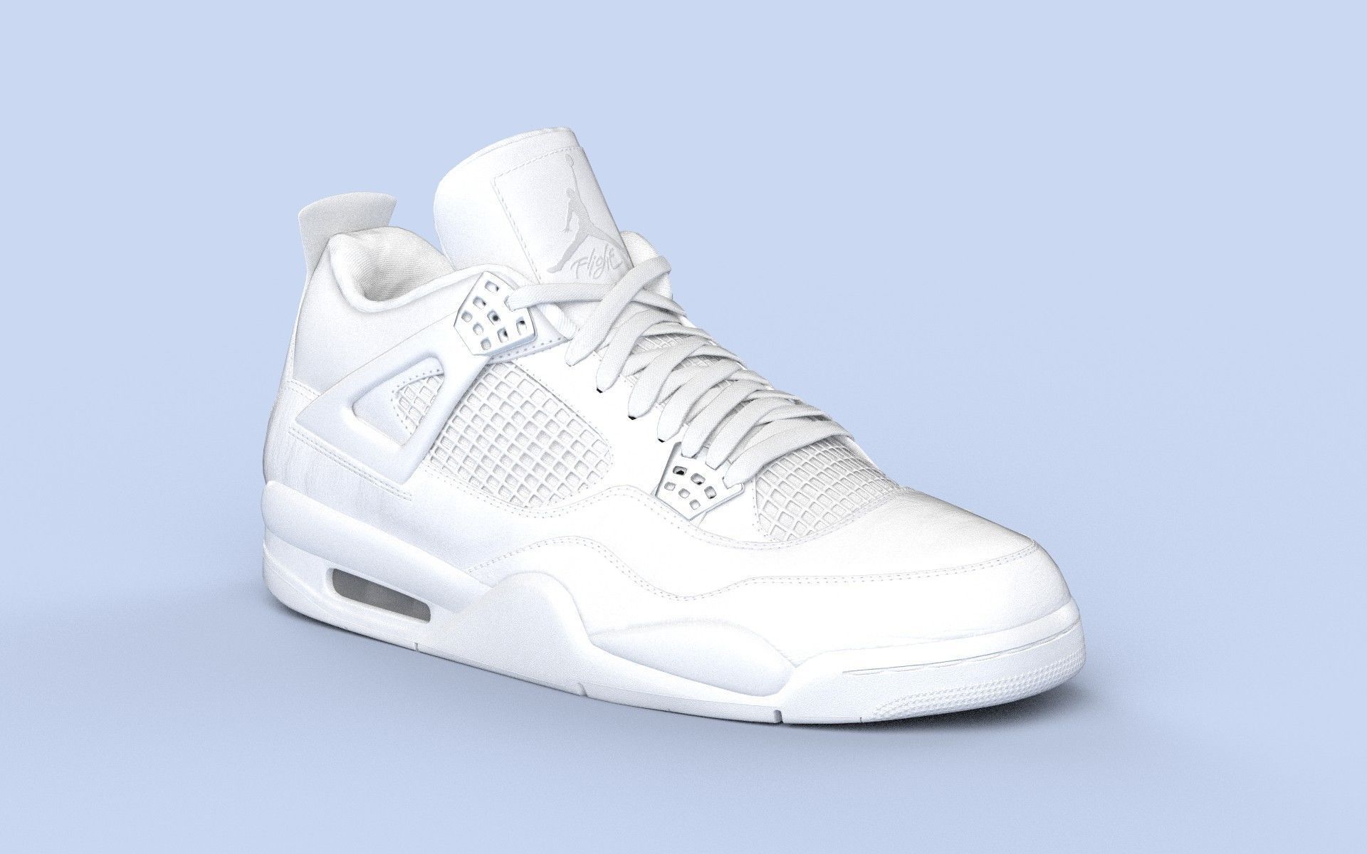 Jordan 4 Pure Money  Low-poly 3D model_22