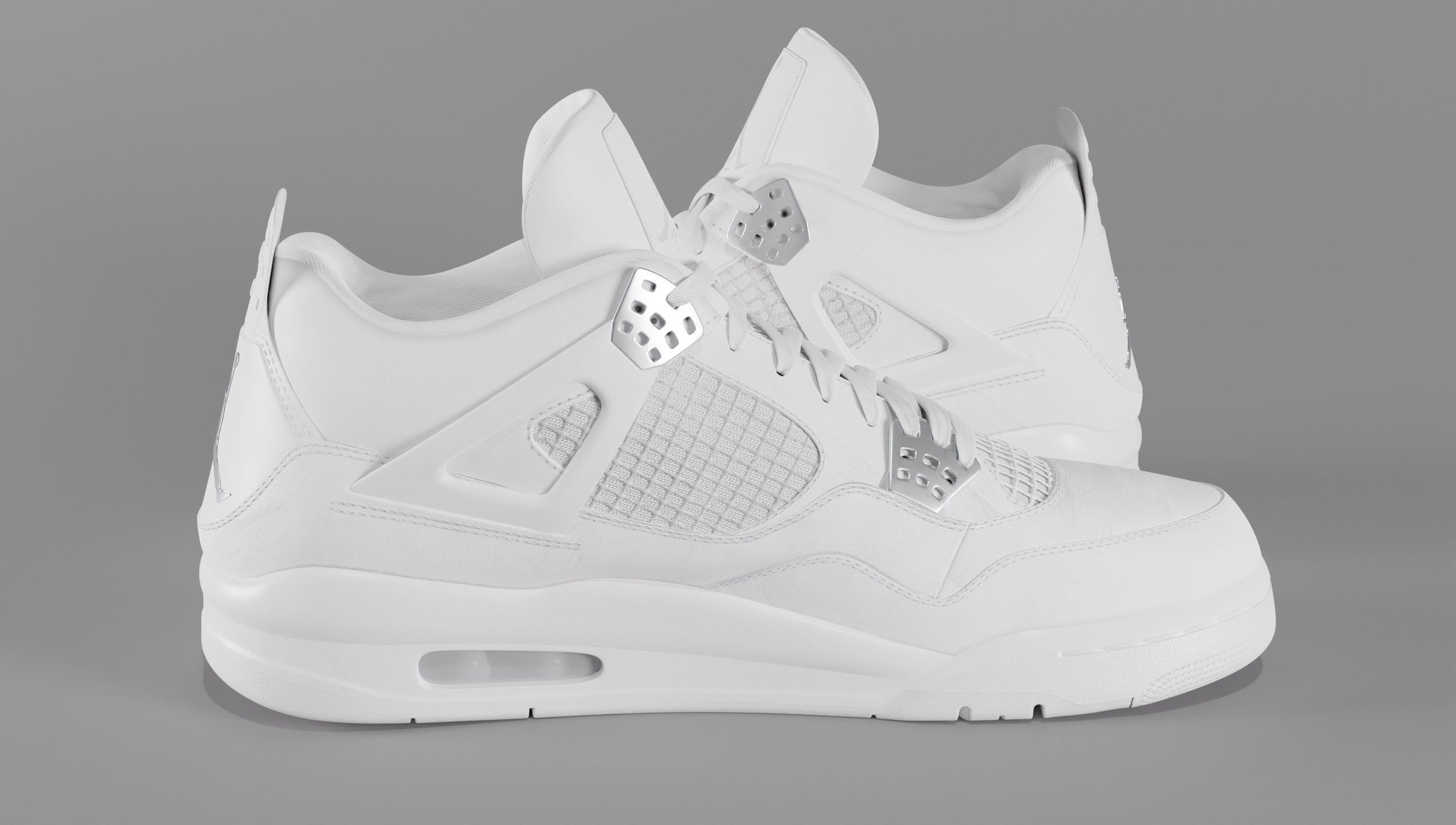 Jordan 4 Pure Money  Low-poly 3D model_39