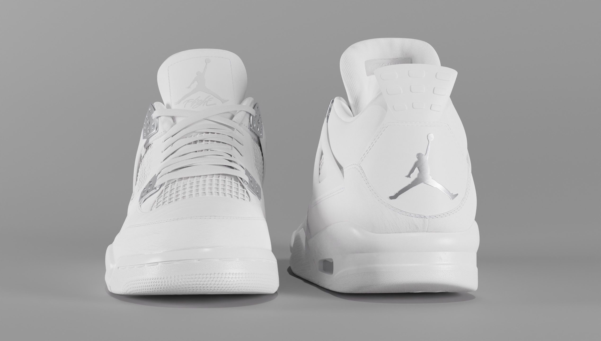 Jordan 4 Pure Money  Low-poly 3D model_30