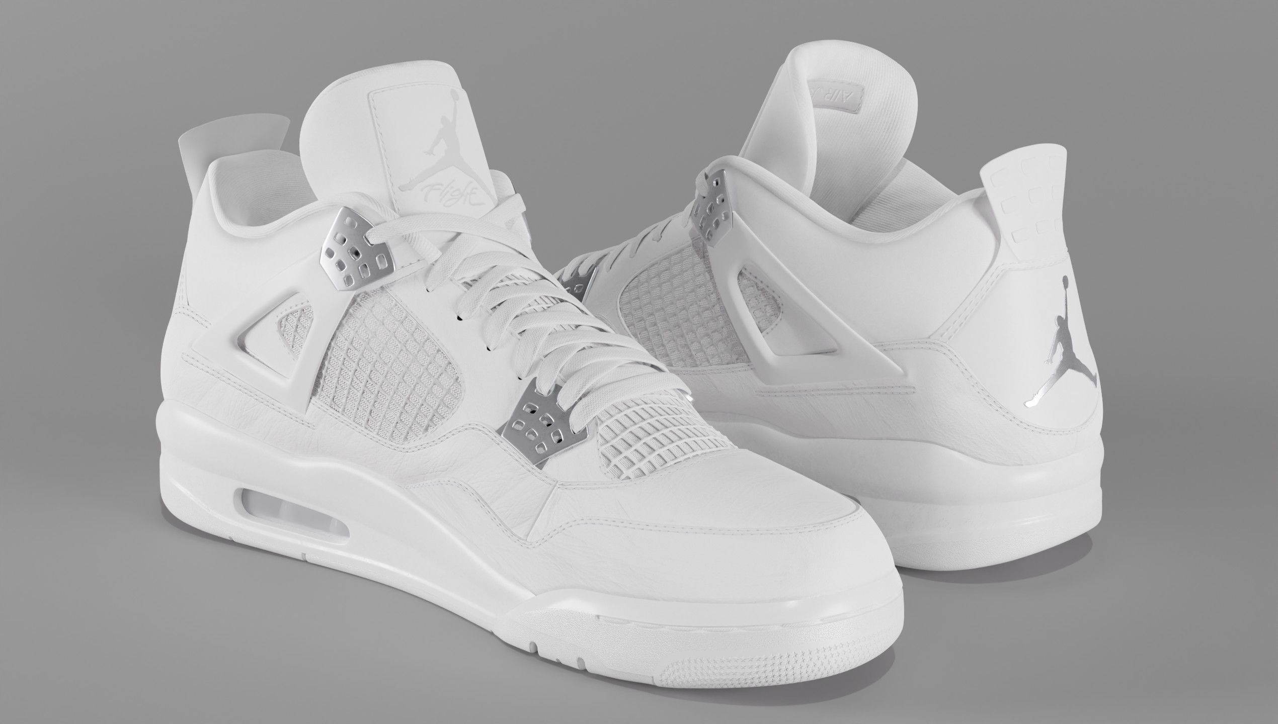 Jordan 4 Pure Money  Low-poly 3D model_20