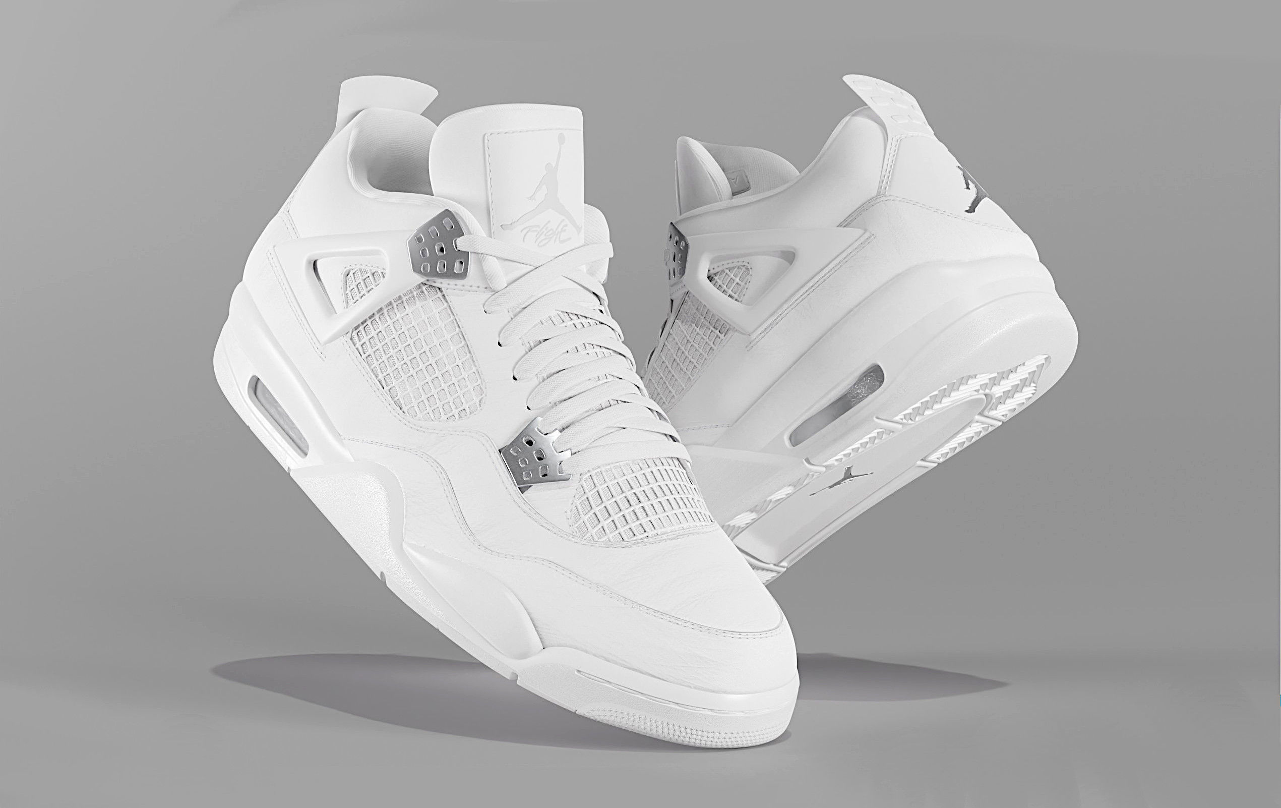 Jordan 4 Pure Money  Low-poly 3D model_1