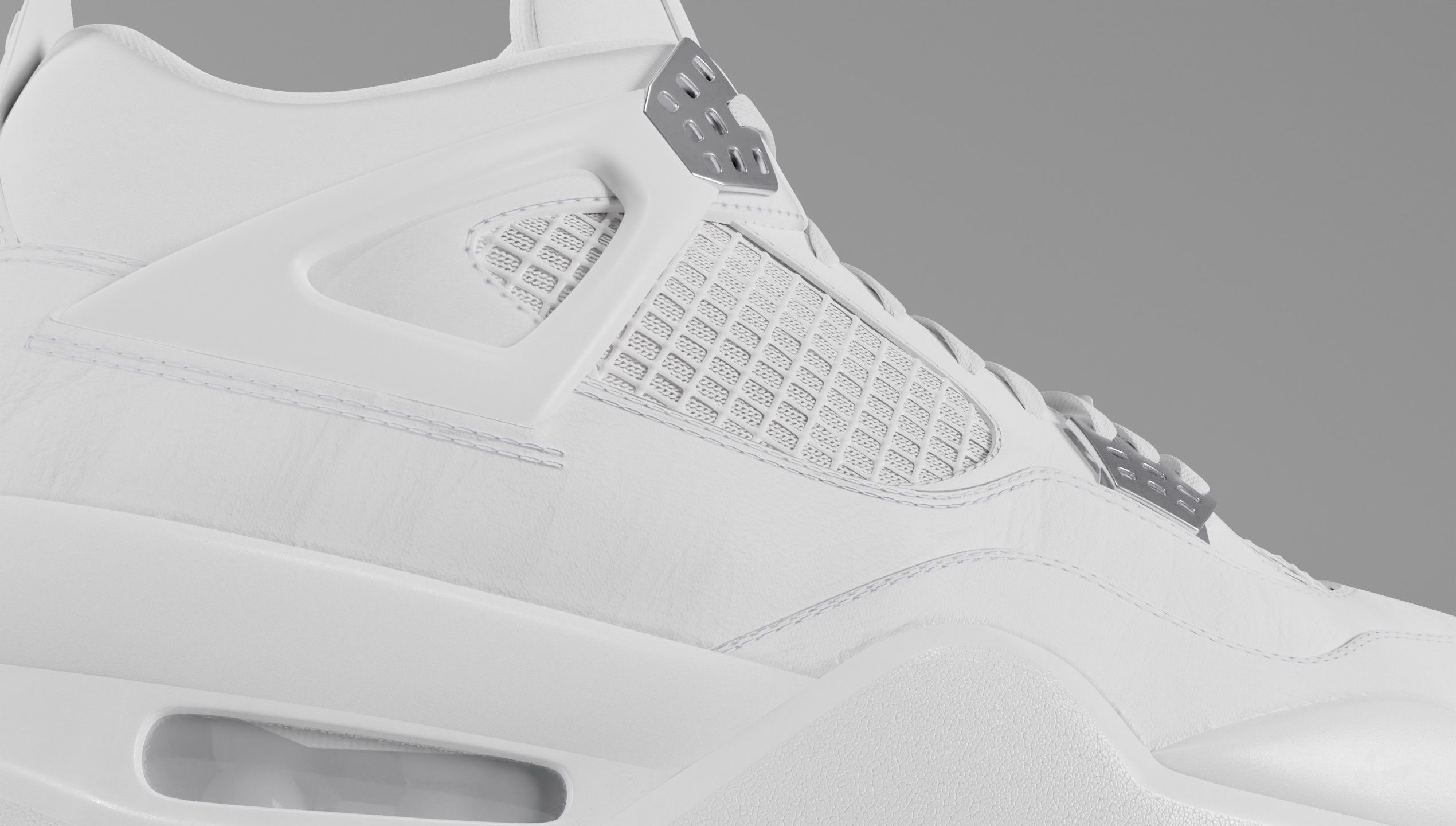 Jordan 4 Pure Money  Low-poly 3D model_11