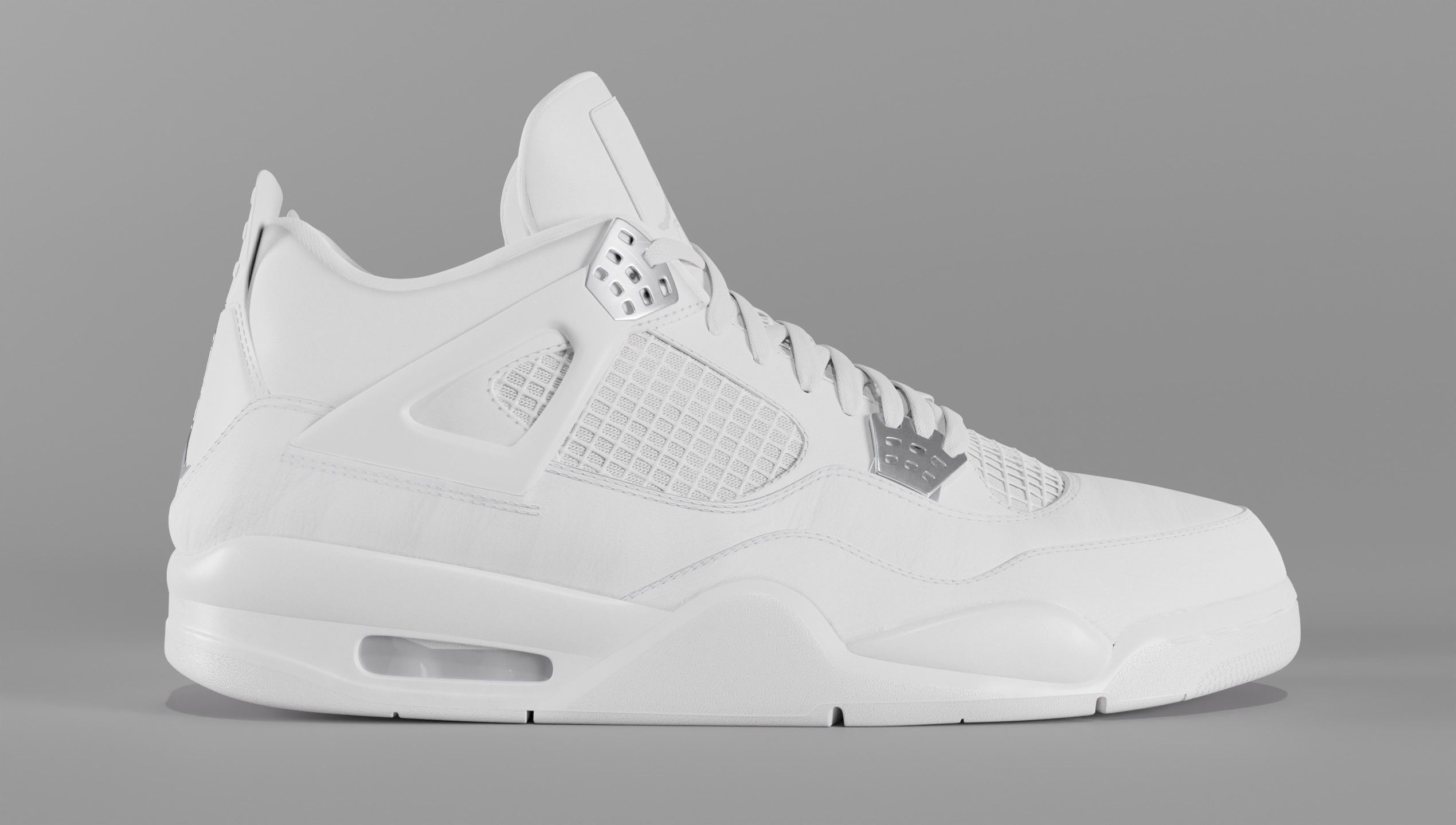 Jordan 4 Pure Money  Low-poly 3D model_36