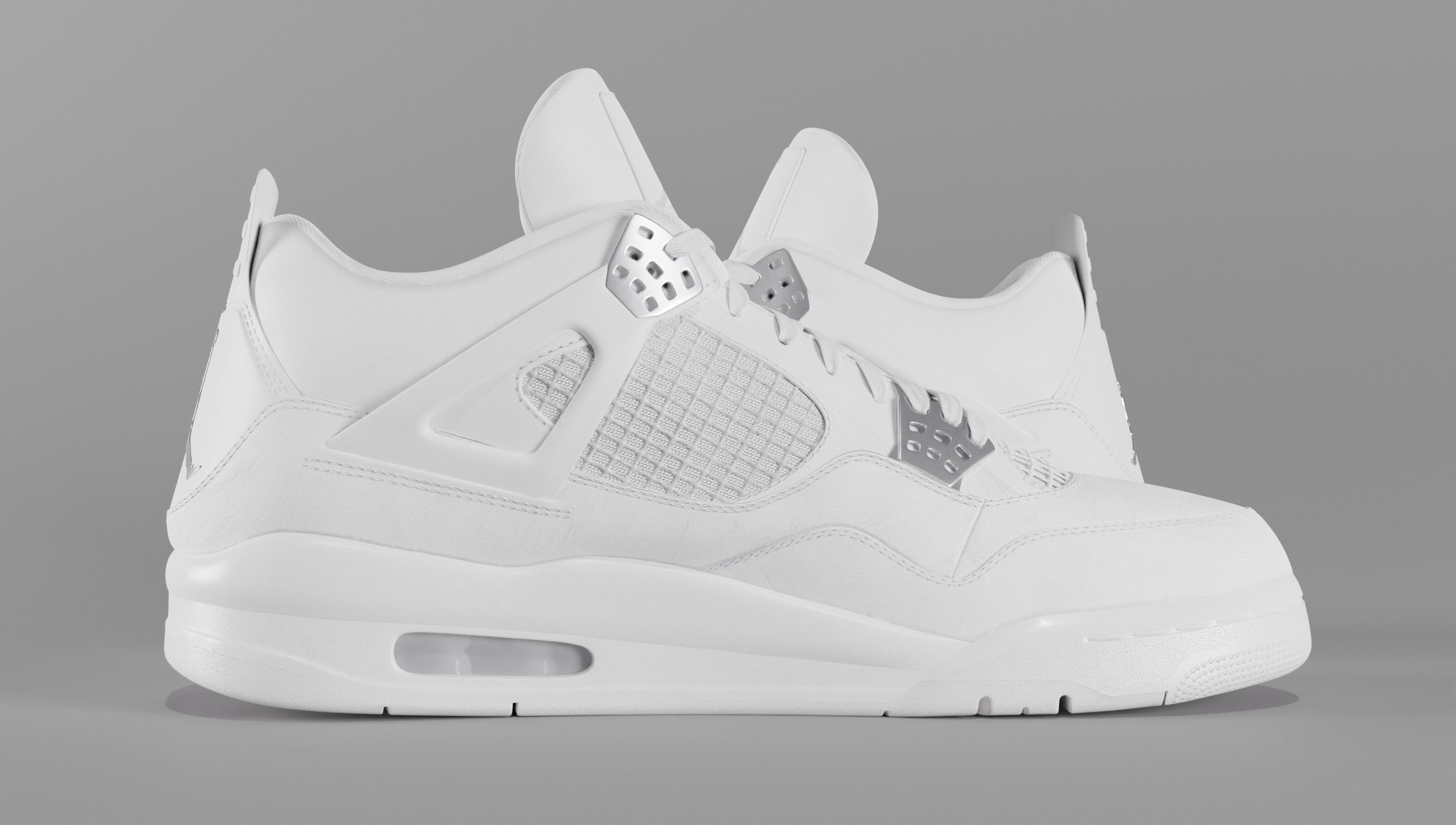 Jordan 4 Pure Money  Low-poly 3D model_21