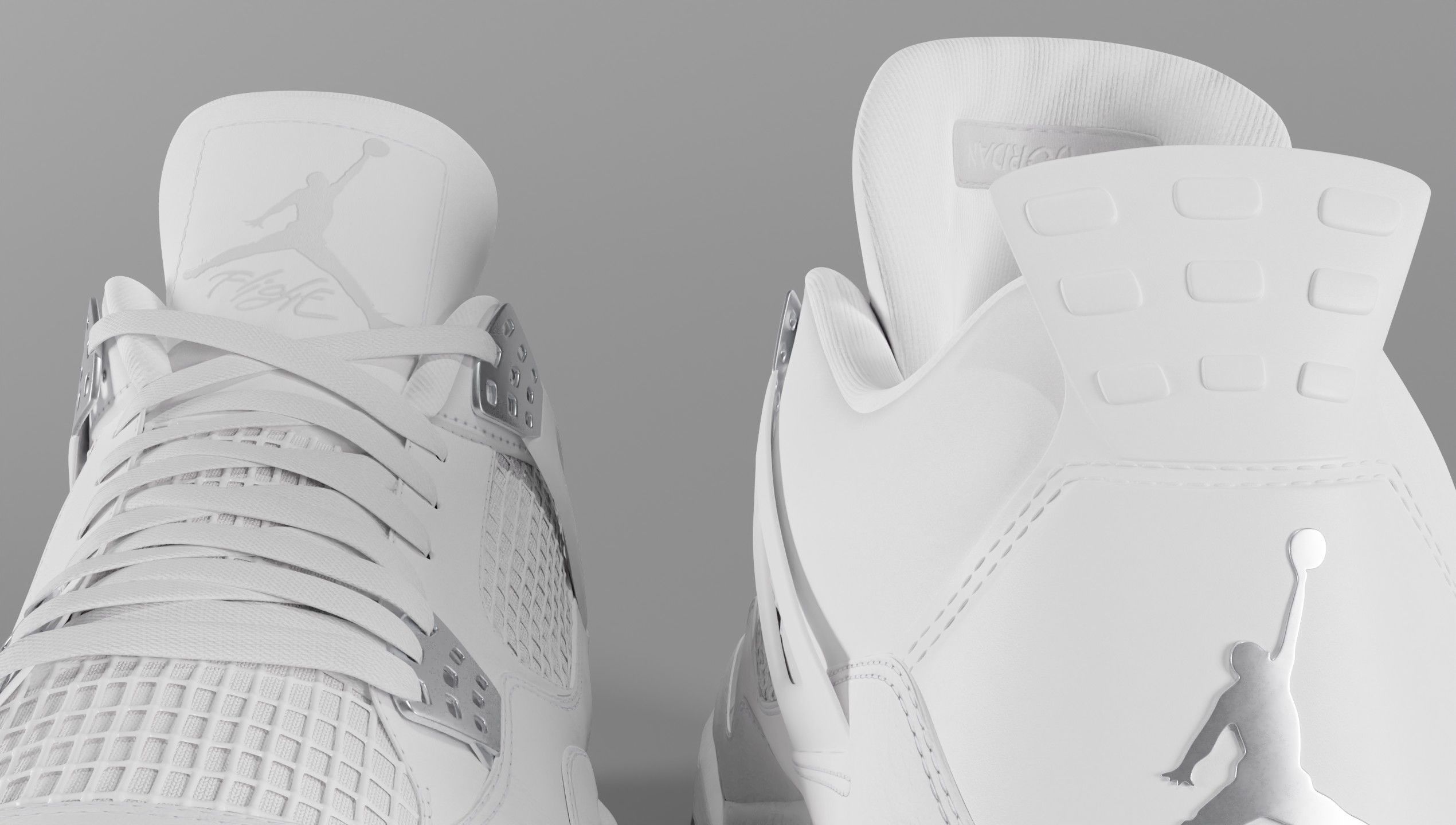 Jordan 4 Pure Money  Low-poly 3D model_18