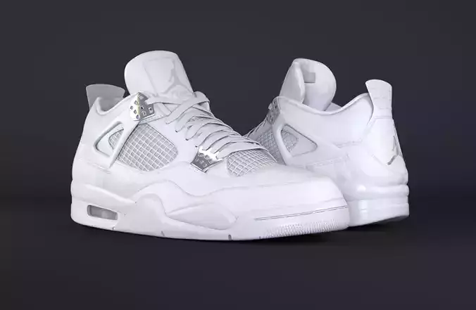 Jordan 4 Pure Money  Low-poly 3D model