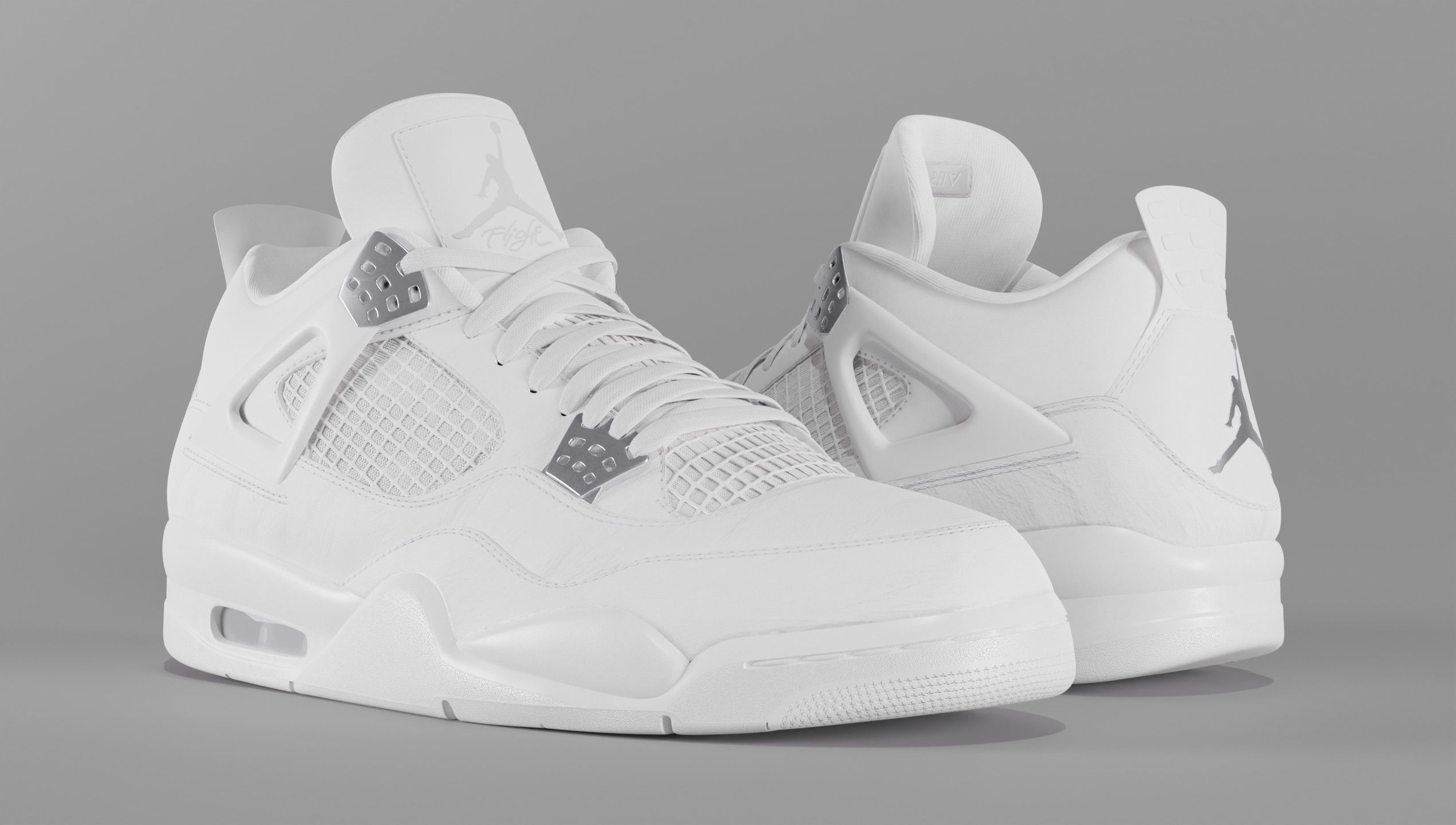 Jordan 4 Pure Money  Low-poly 3D model_41