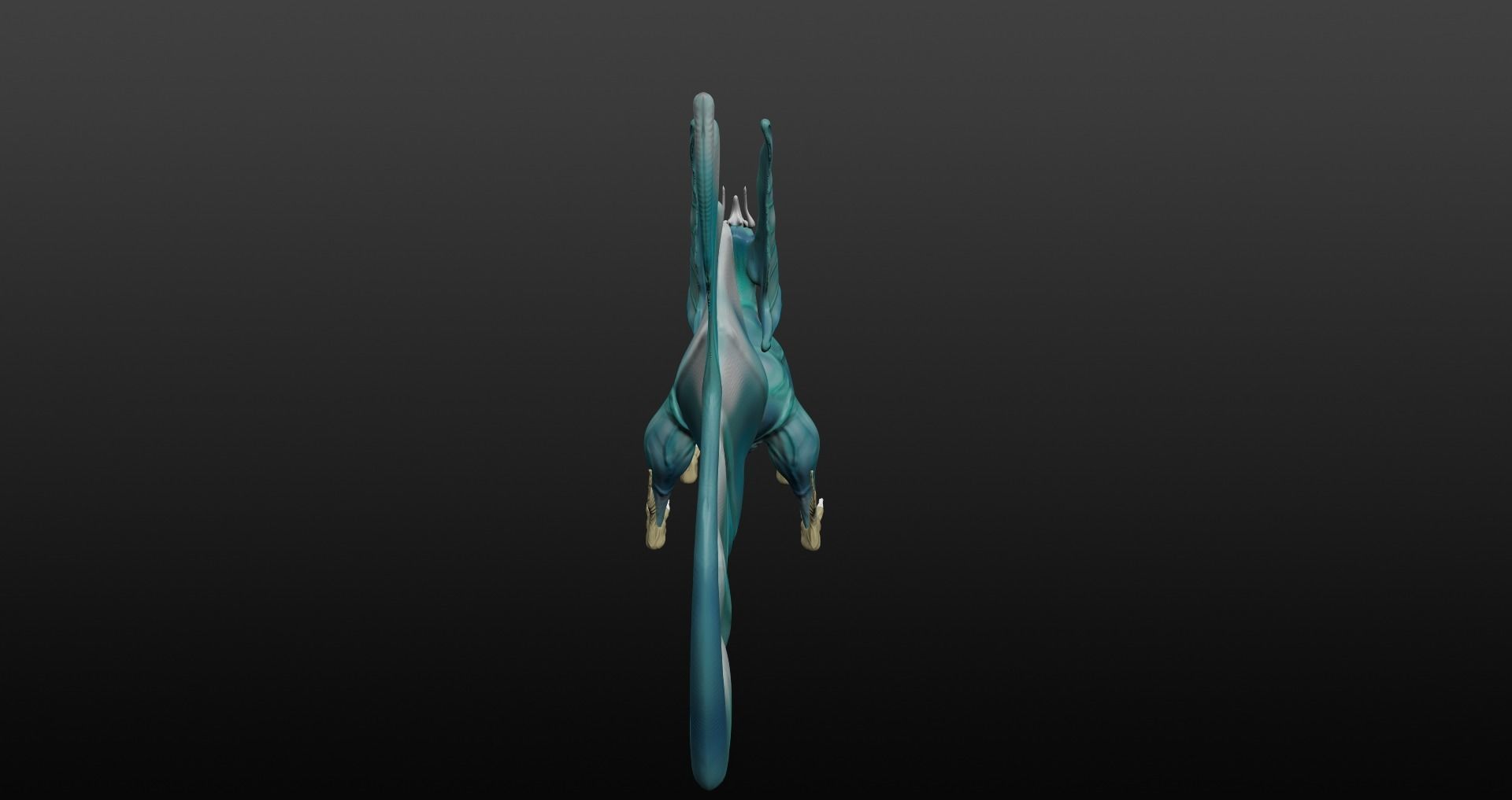  Blue Dragon Low-poly 3D model_31