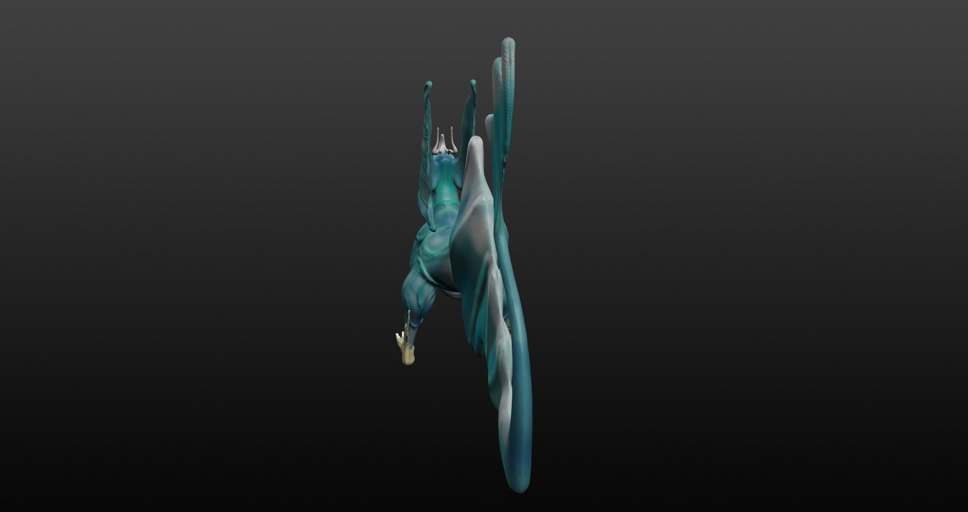  Blue Dragon Low-poly 3D model_33