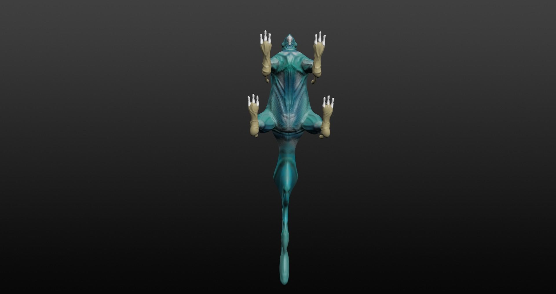  Blue Dragon Low-poly 3D model_43