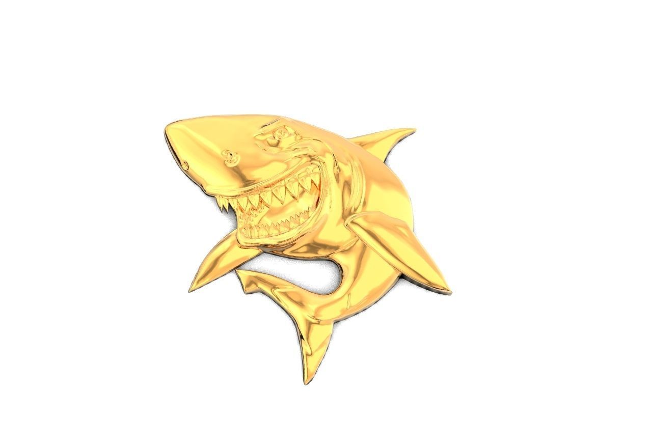 bas-relief shark 3D print model_21