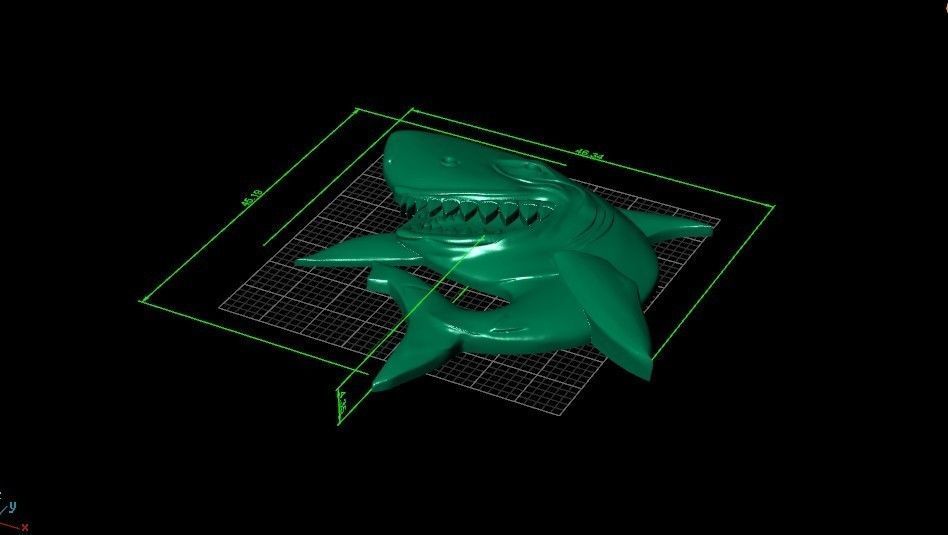 bas-relief shark 3D print model_16