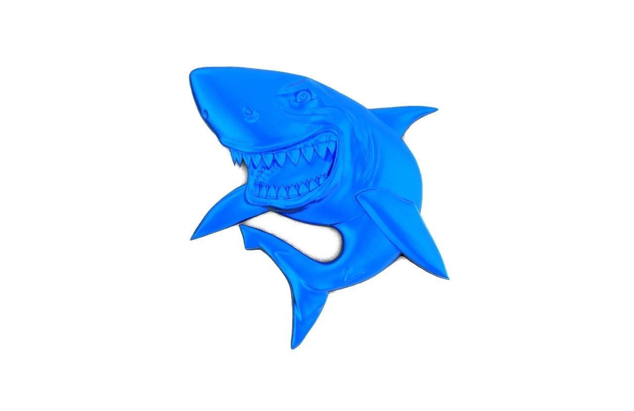 bas-relief shark 3D print model_27