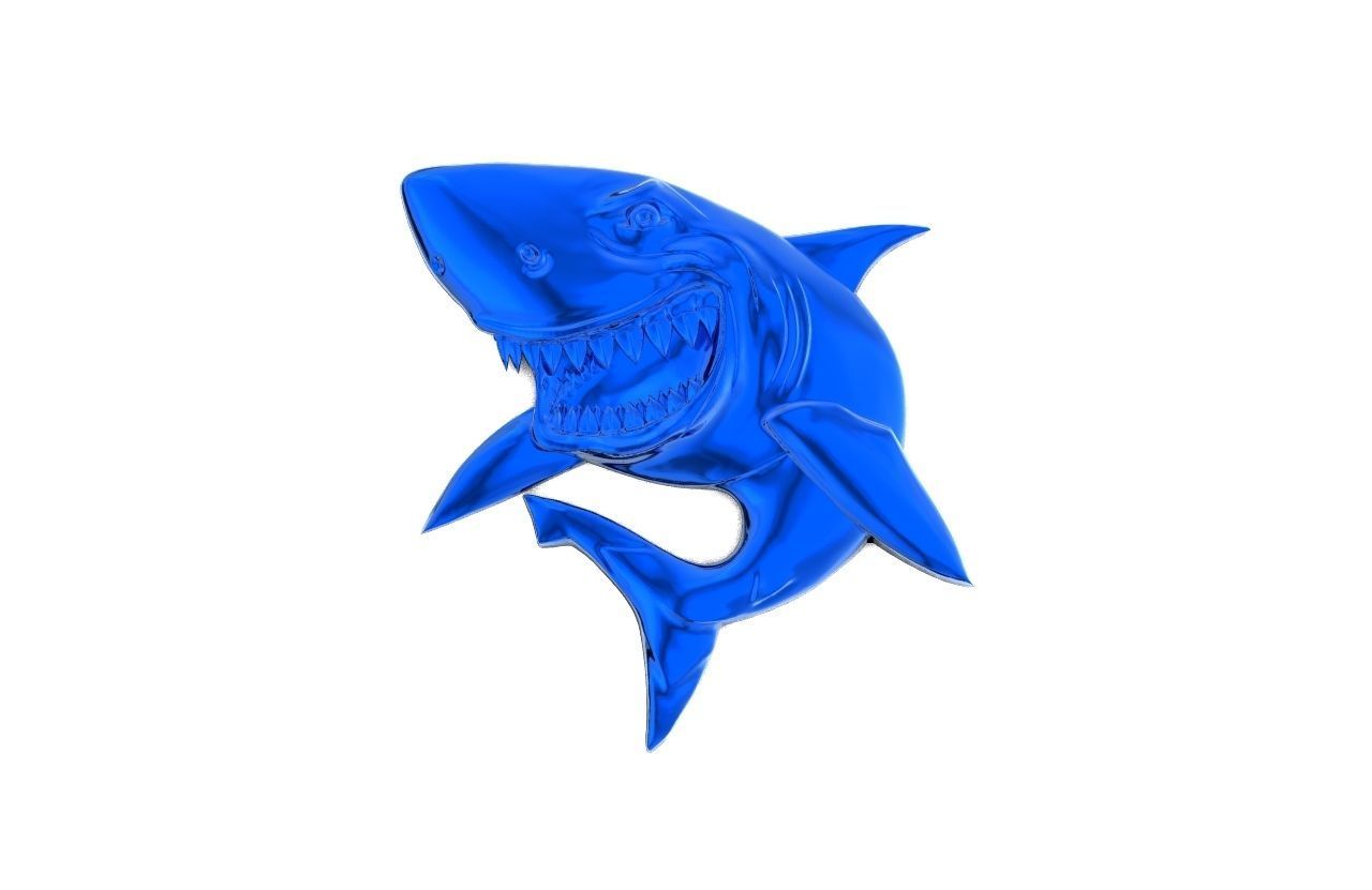 bas-relief shark 3D print model_34