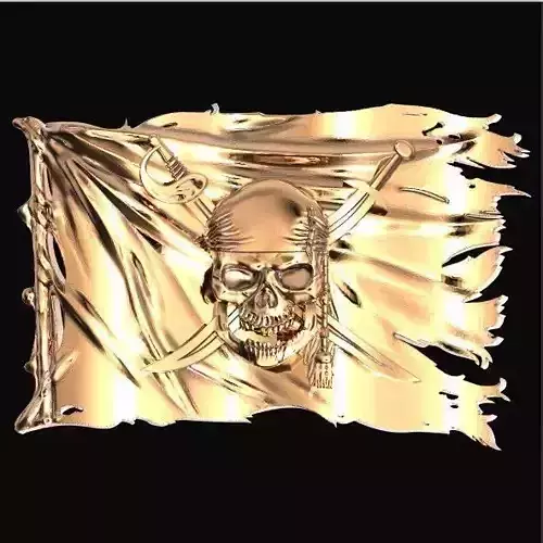  bas-relief pirate flag skull overlay 2317