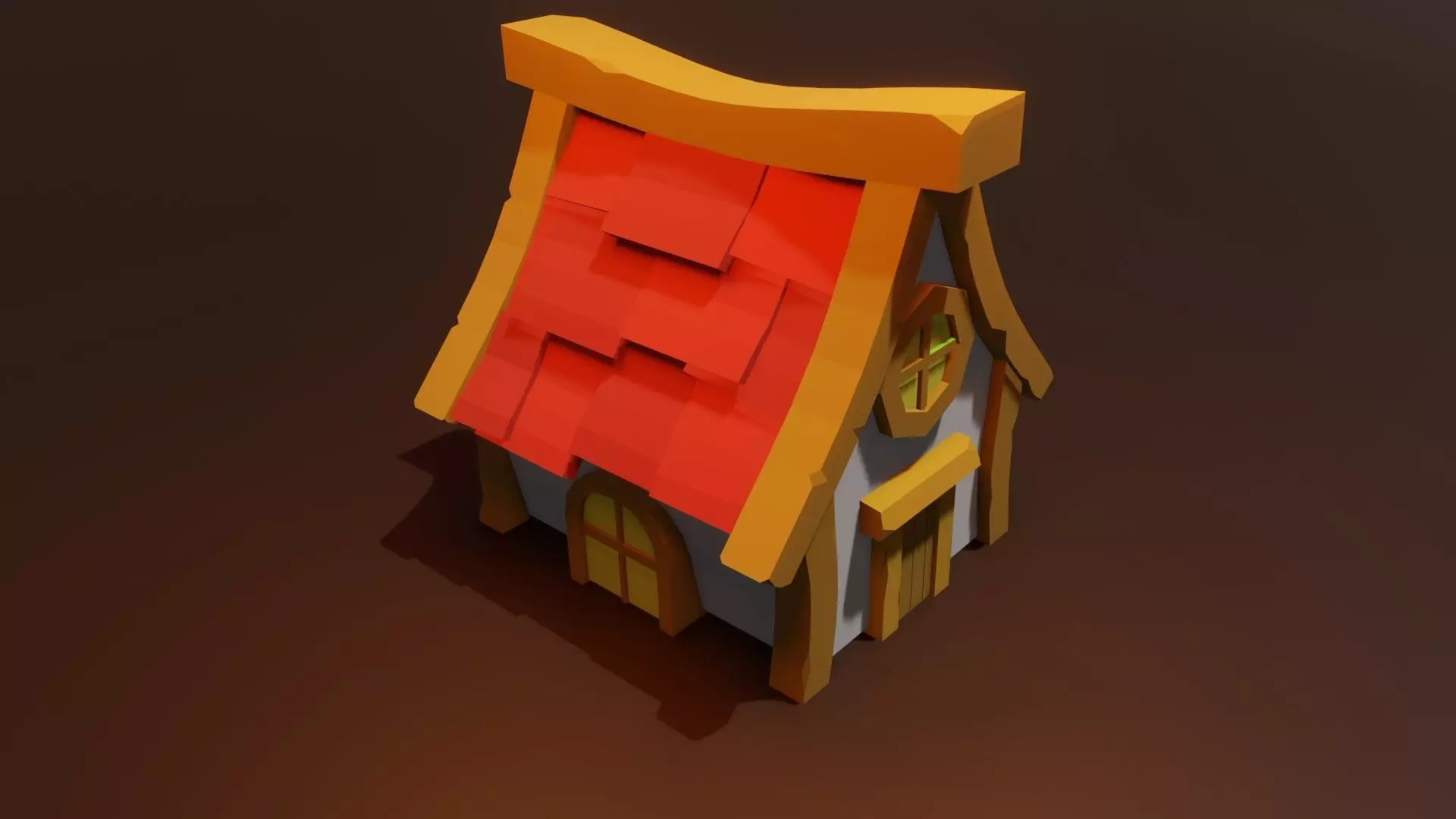 Cartoon house Free low-poly 3D model