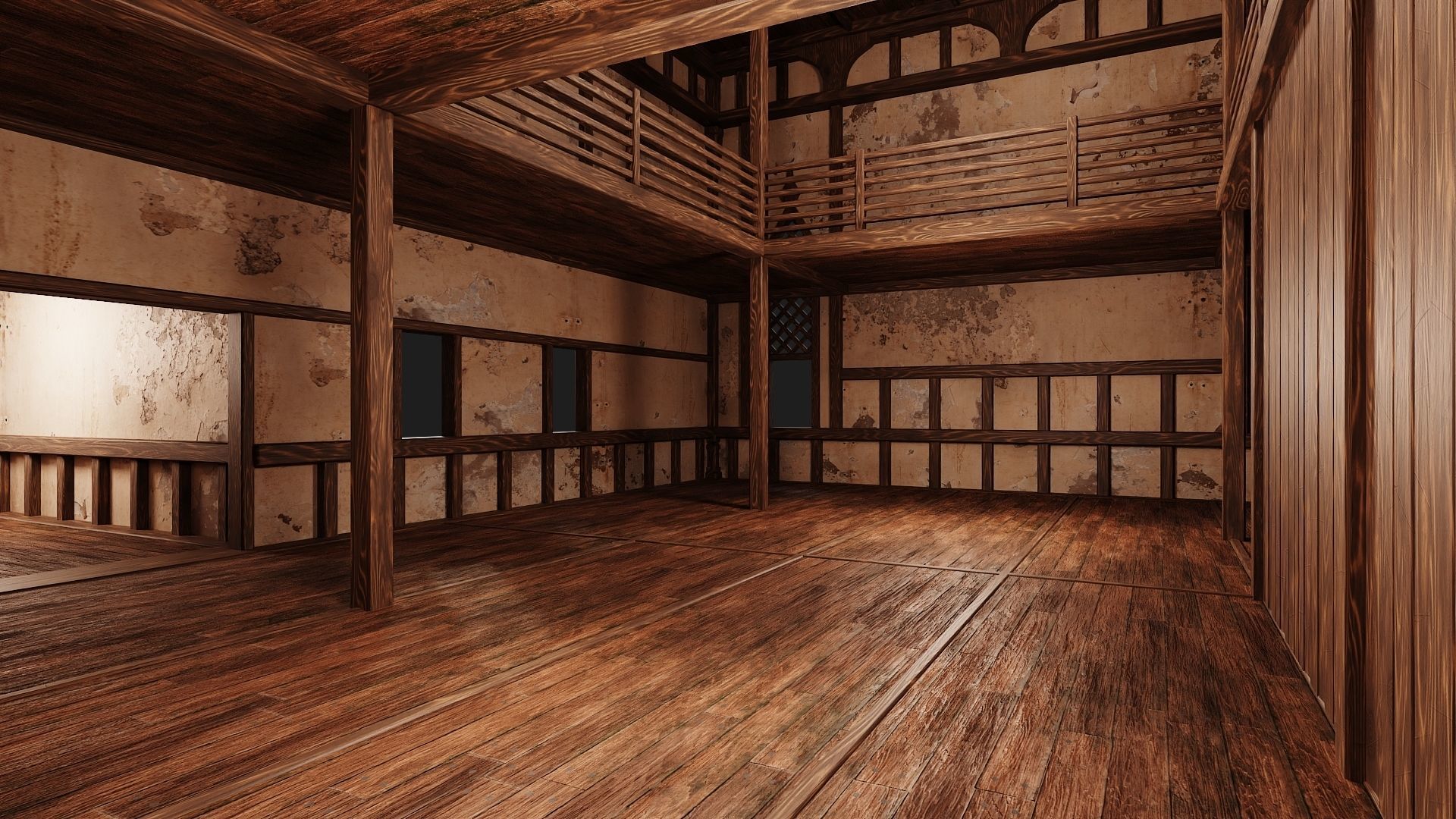 Old Medieval Building 4K Textures GameReady 104 Low-poly 3D model_5