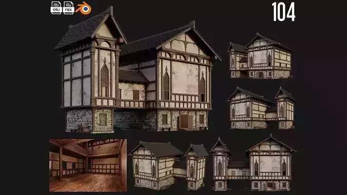 Old Medieval Building 4K Textures GameReady 104