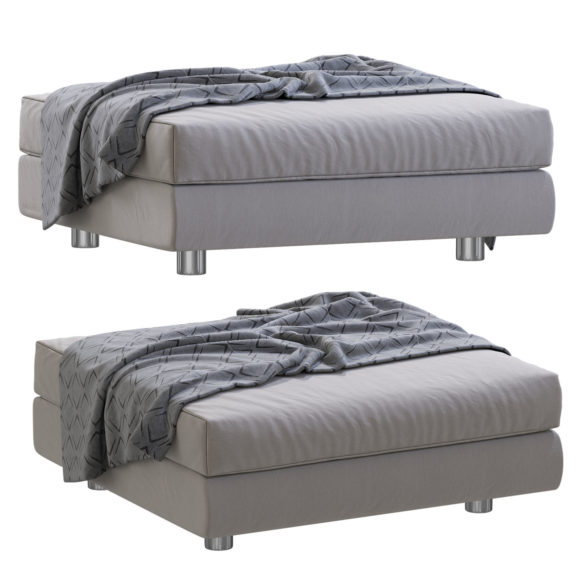 Pouf Low Lend By Arflex 3D model_2