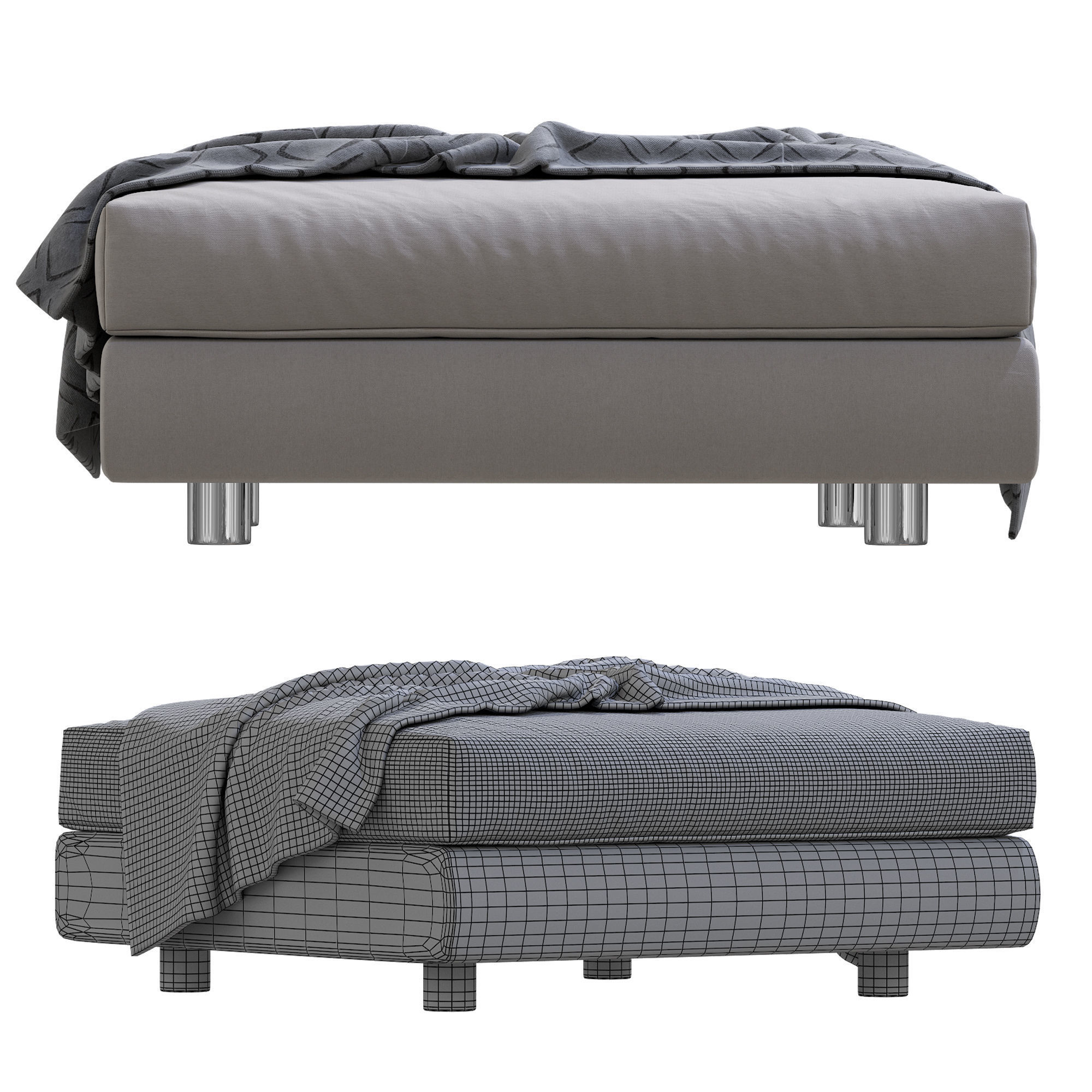 Pouf Low Lend By Arflex 3D model_3