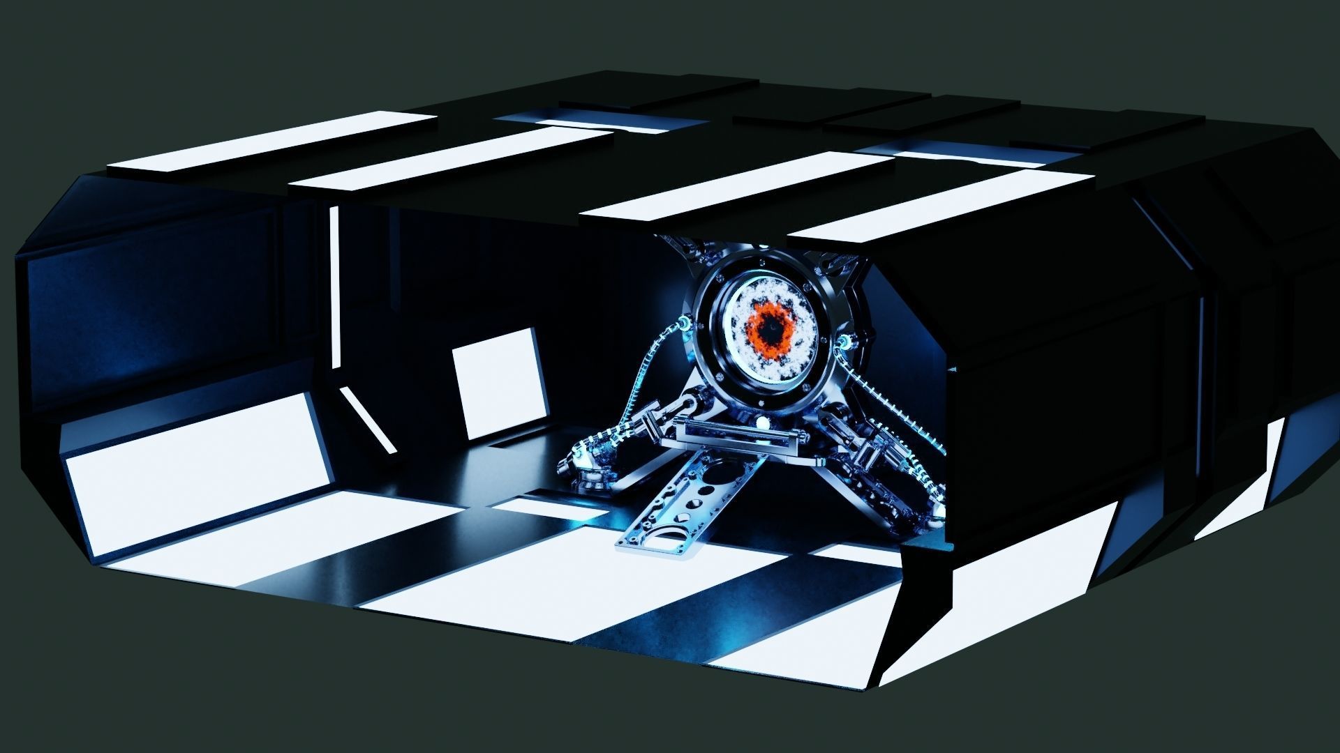 Sci-fi Portal 3D model_2