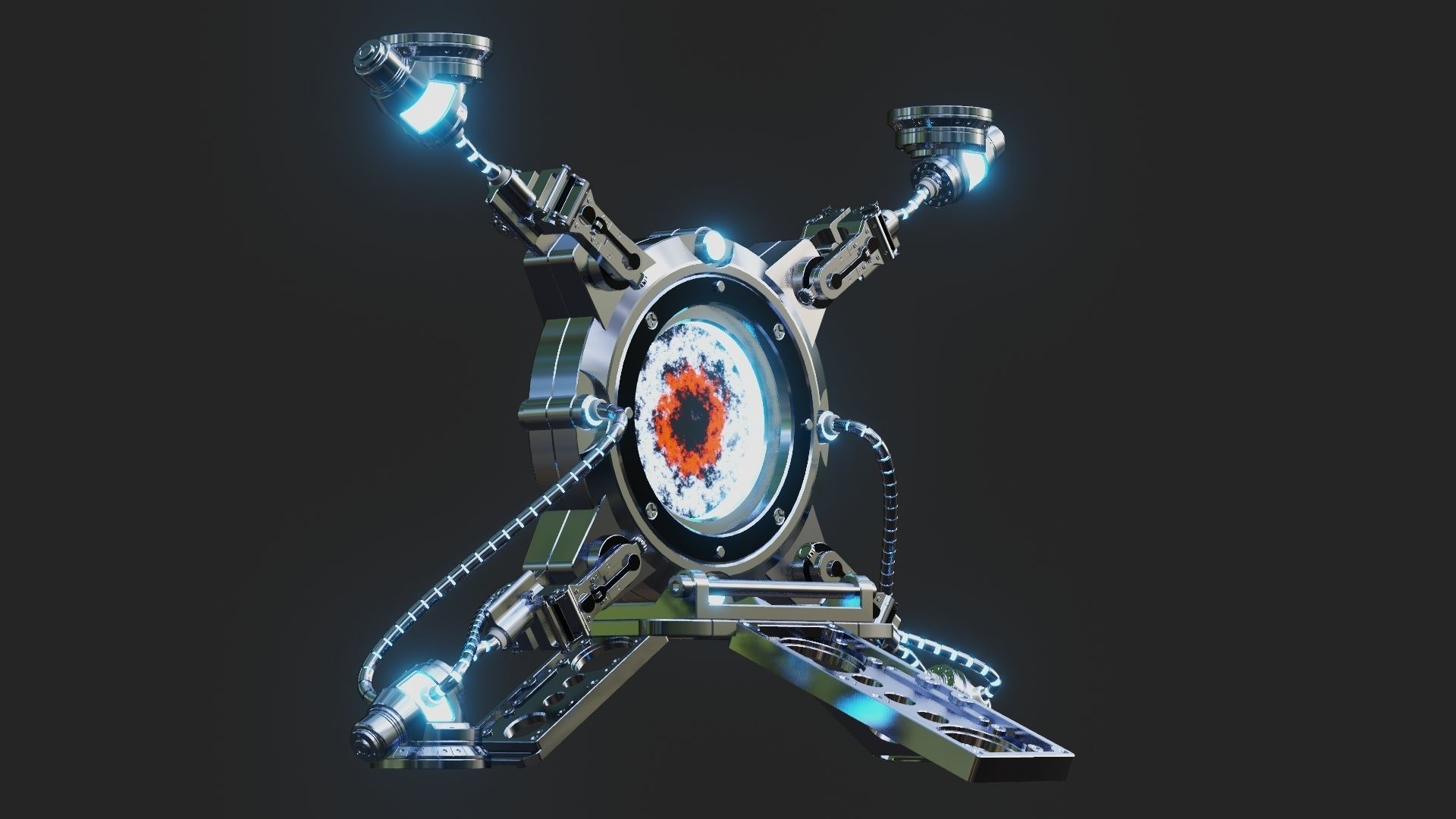 Sci-fi Portal 3D model_9