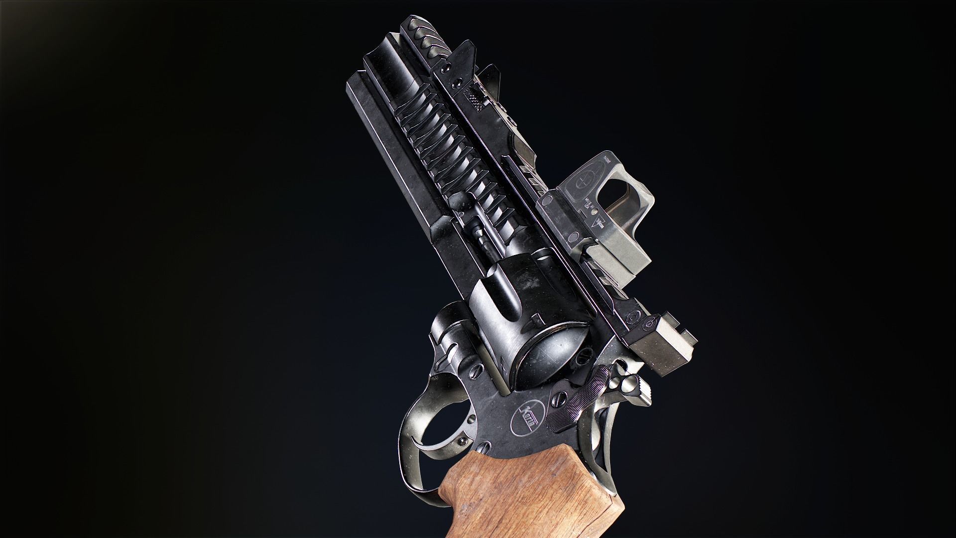 Korth Super Sport STX and Compensator Low-poly 3D model_4