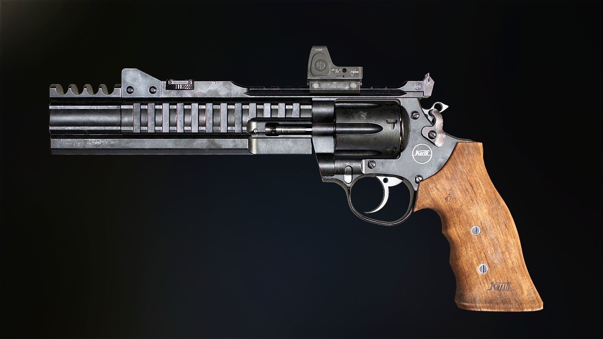 Korth Super Sport STX and Compensator Low-poly 3D model_6