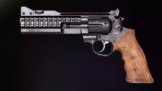 Korth Super Sport STX and Compensator Low-poly 3D model