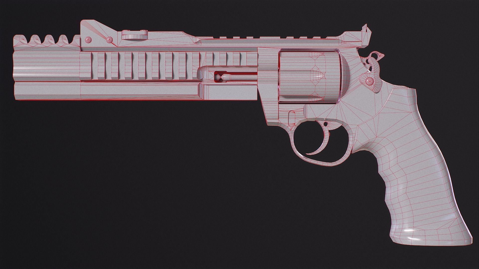 Korth Super Sport STX and Compensator Low-poly 3D model_8