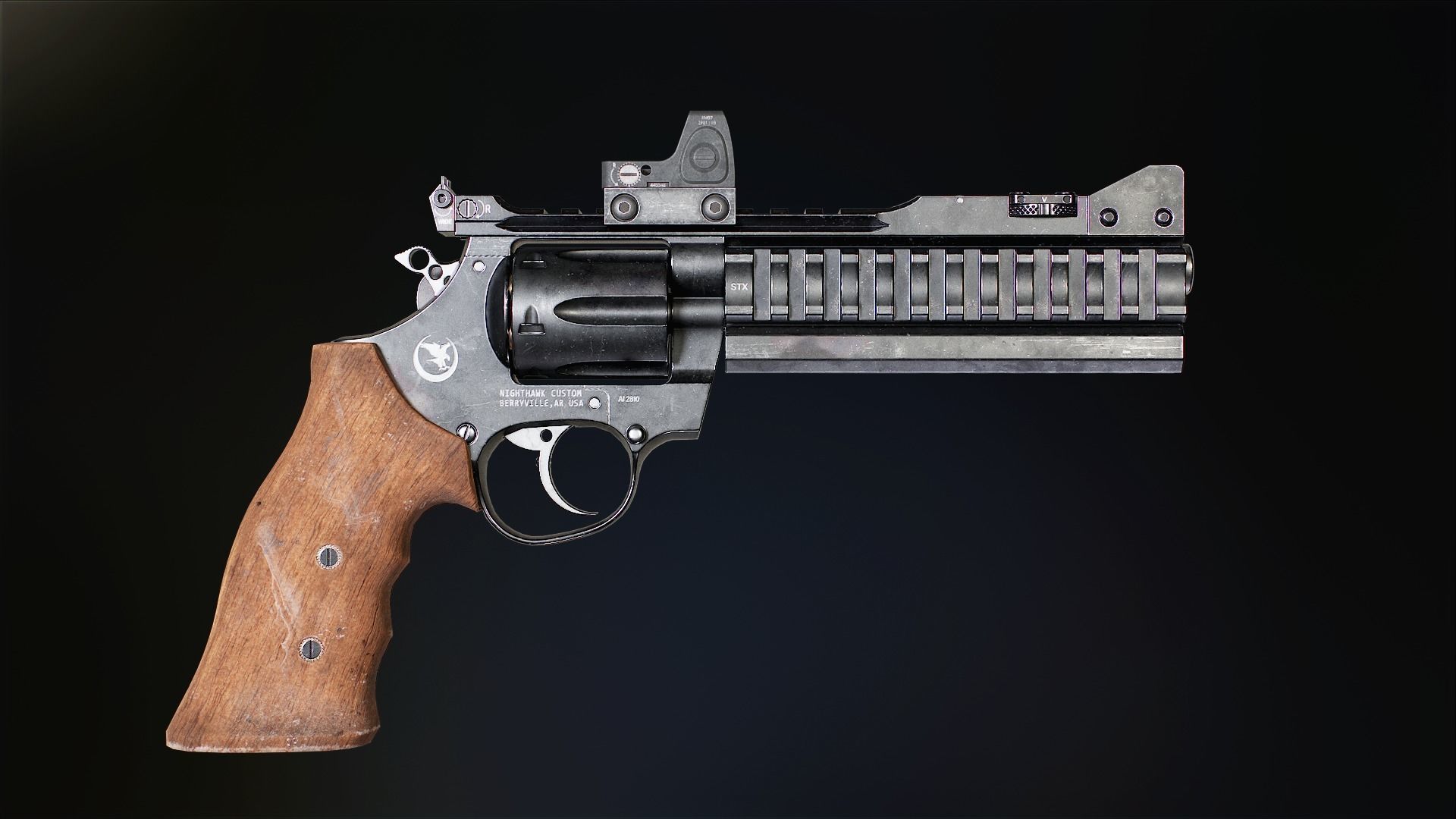 Korth Super Sport STX and Compensator Low-poly 3D model_5