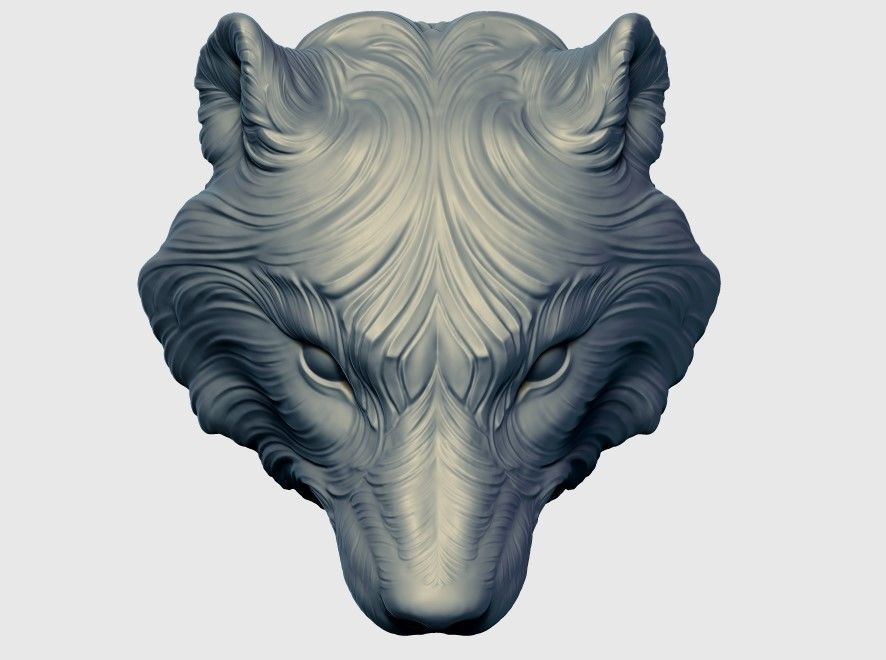 Wolf Doorhandle 2021 Head Woolf model to print Part 01 3D print model_34