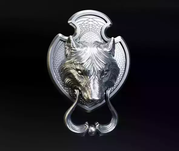 Wolf  Doorhandle 2021 Head  Woolf model to print Part 01