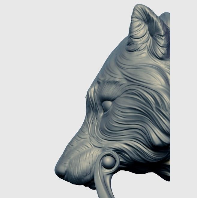 Wolf Doorhandle 2021 Head Woolf model to print Part 01 3D print model_36