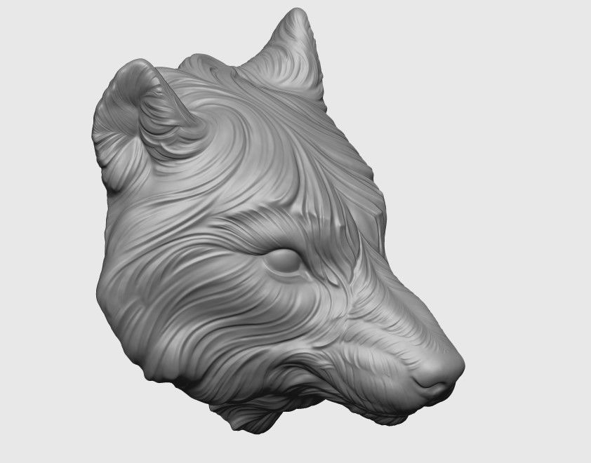Wolf Doorhandle 2021 Head Woolf model to print Part 01 3D print model_10