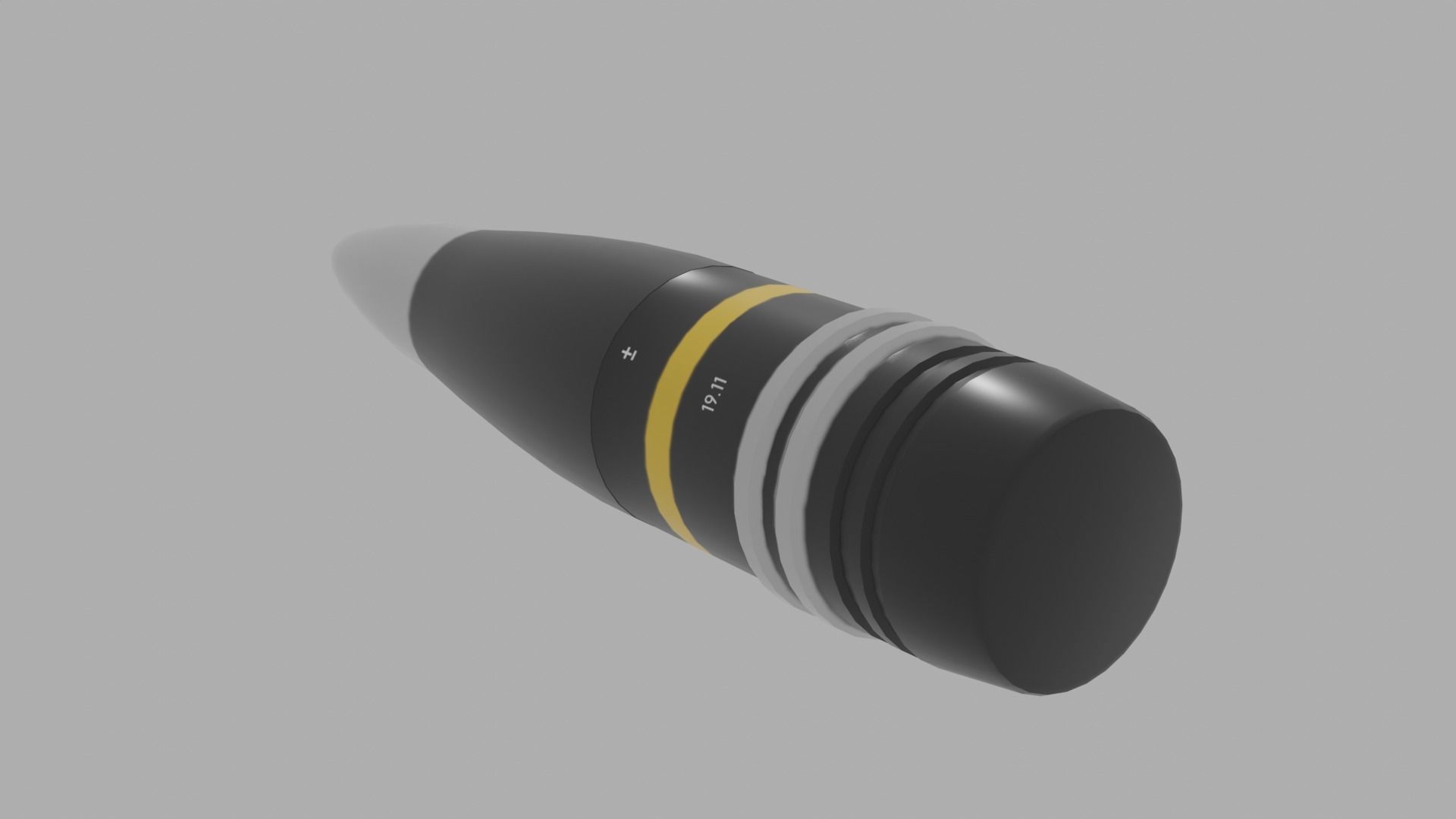 88mm Japanese HE-TF Low-poly 3D model_5