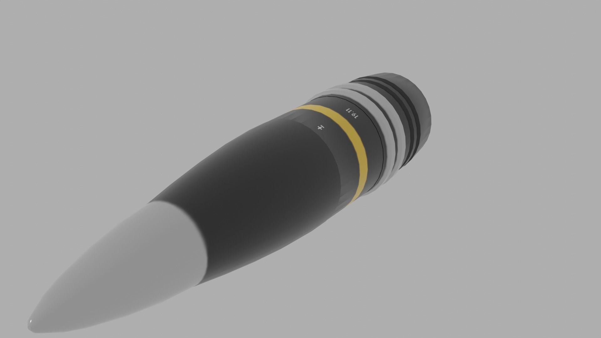 88mm Japanese HE-TF Low-poly 3D model_4