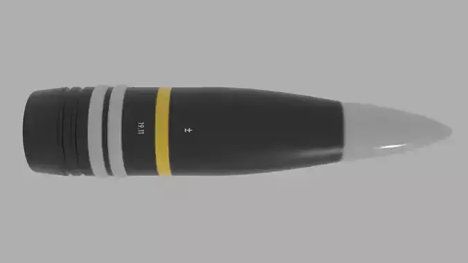 88mm Japanese HE-TF Low-poly 3D model