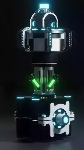 Sci-fi- Animated Medikit 3D model Sci-fi- Animated Medikit 3D model