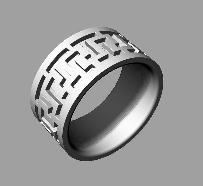 Greek Pattern Ring 3D print model_6