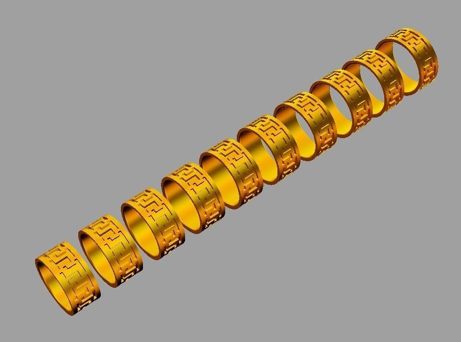 Greek Pattern Ring 3D print model_5