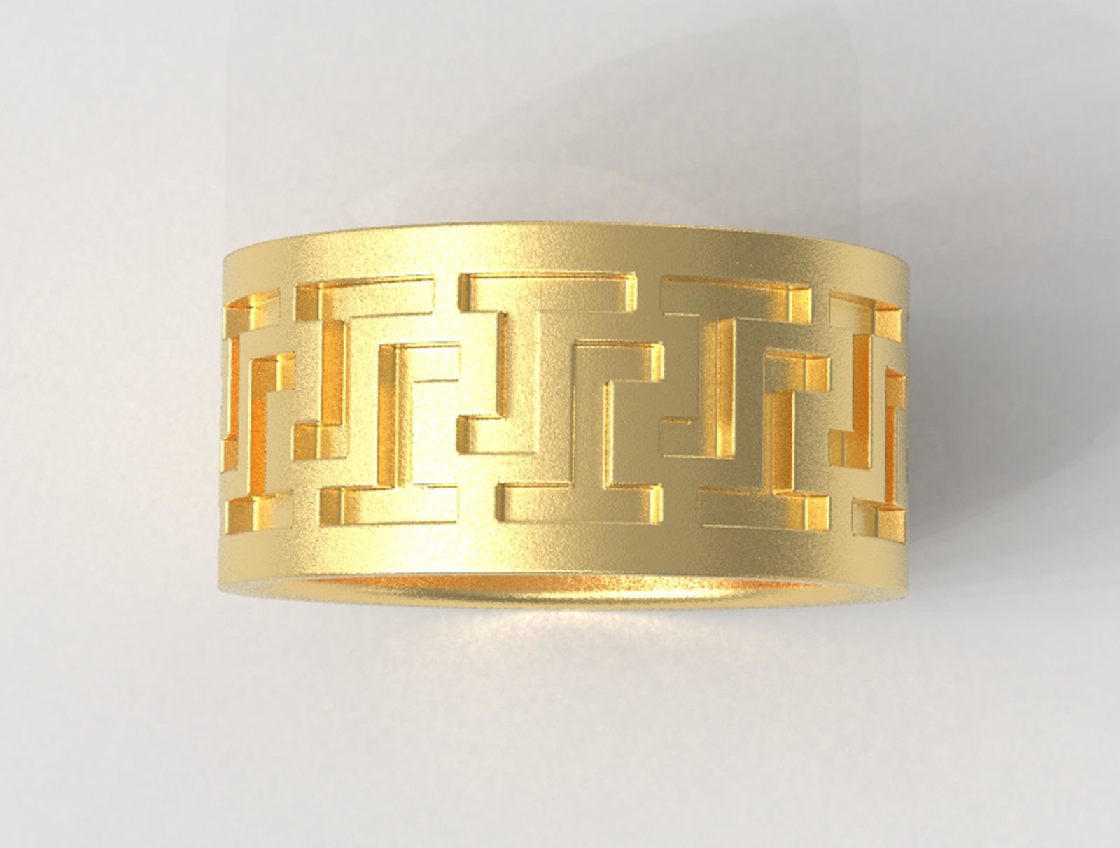 Greek Pattern Ring 3D print model_3