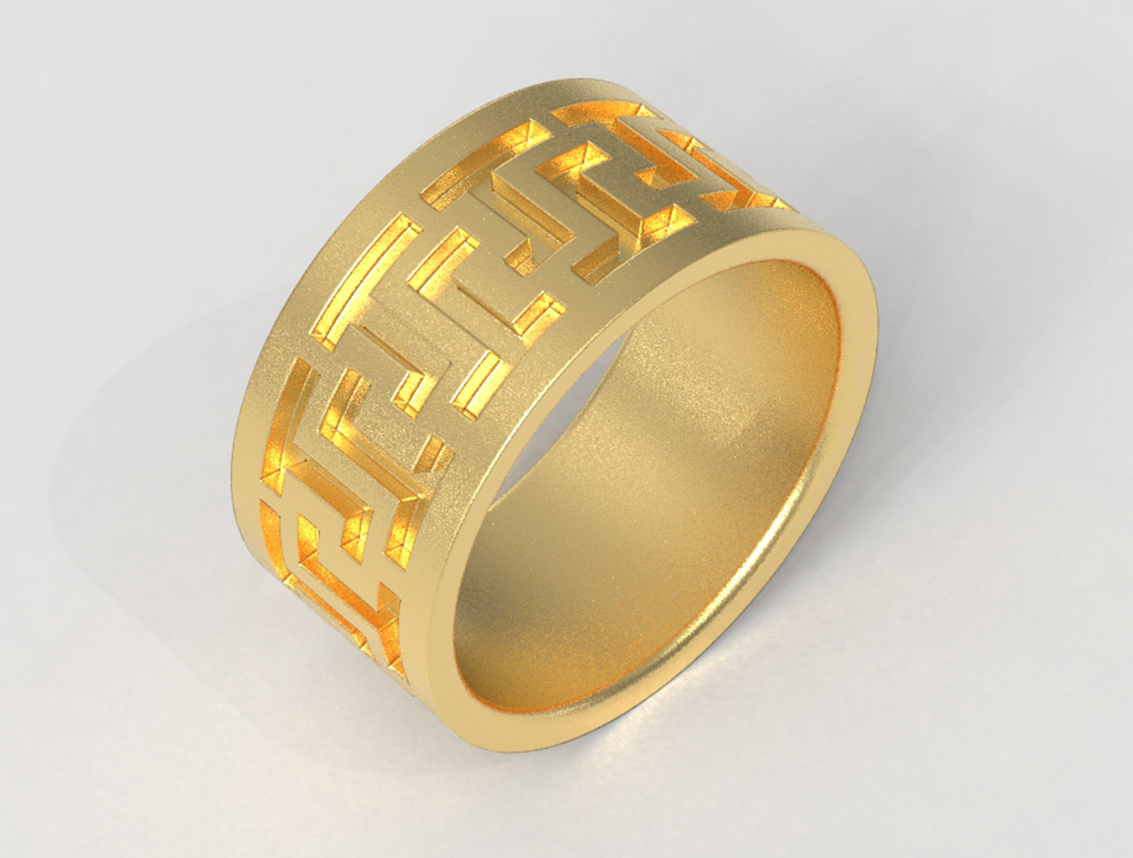 Greek Pattern Ring 3D print model_2