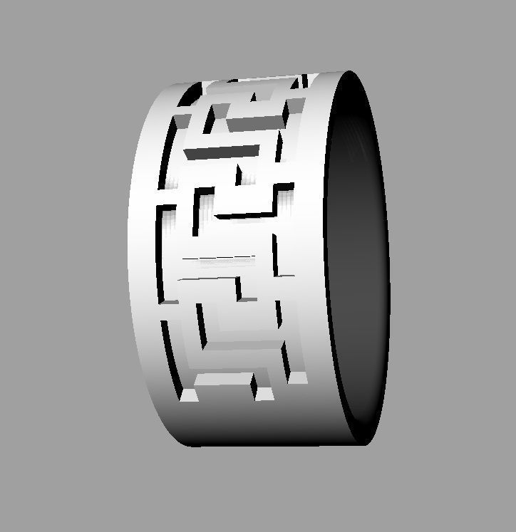 Greek Pattern Ring 3D print model_11