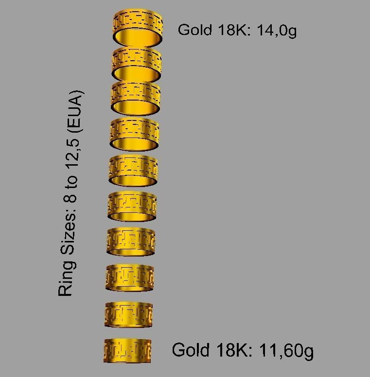Greek Pattern Ring 3D print model_4