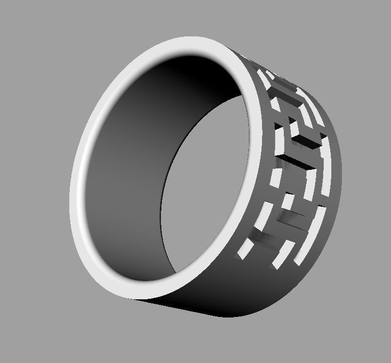 Greek Pattern Ring 3D print model_10